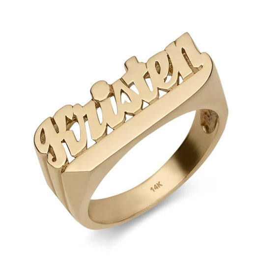 Name Ring 14K Gold - Style 22