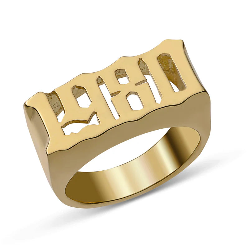 Year Ring 14K Gold - Style 26